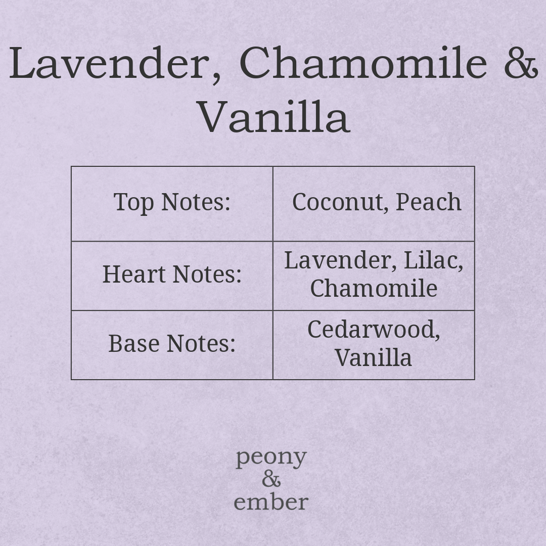 Lavender, Chamomile & Vanilla